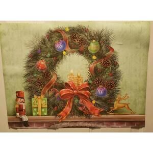 Vintage Magnetic Christmas Dishwasher Cover Holiday Decoration 17 in x 23 in